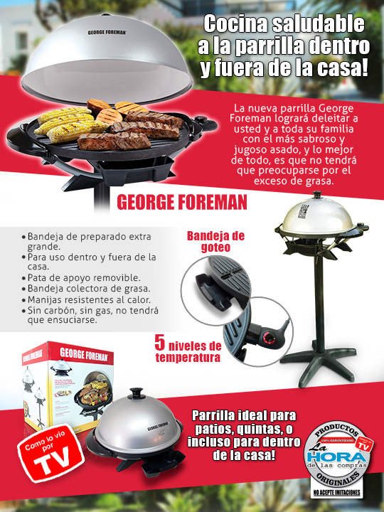 PD3 - George Foreman Parrilla Redonda (Con Detalles)