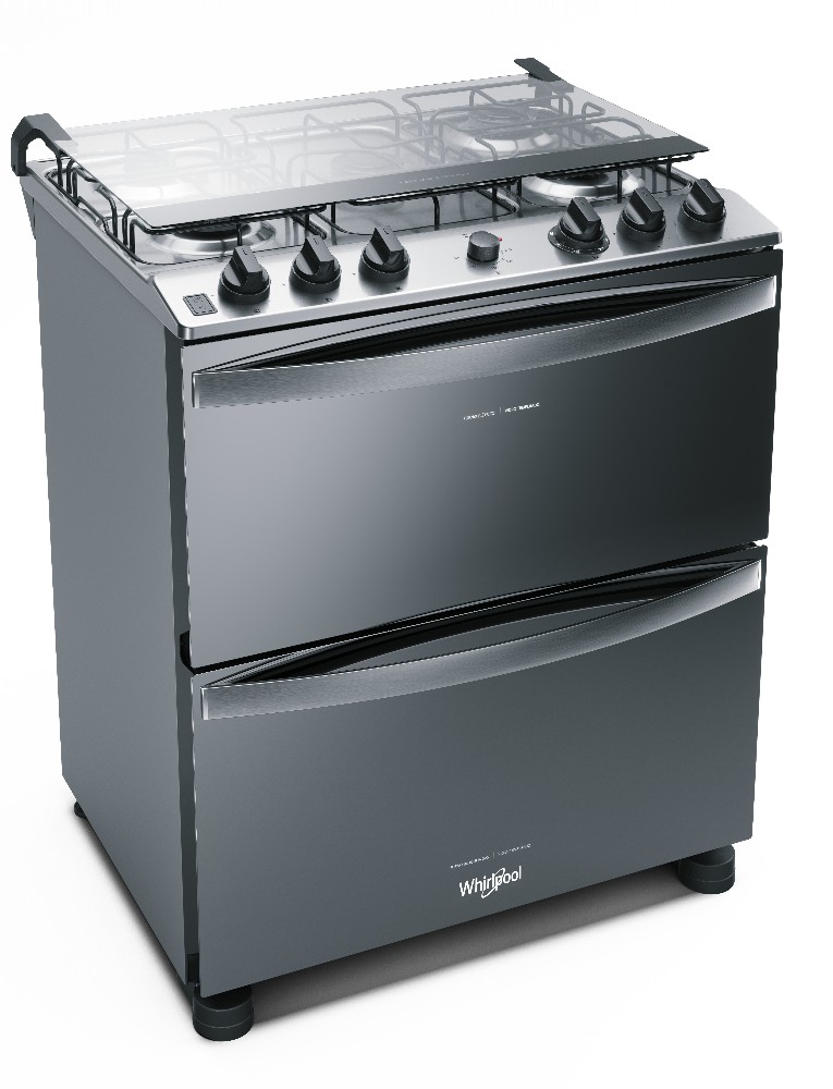 COCINA WHIRLPOOL WFD5NARRUW 5H INOX DOBLE HORNO